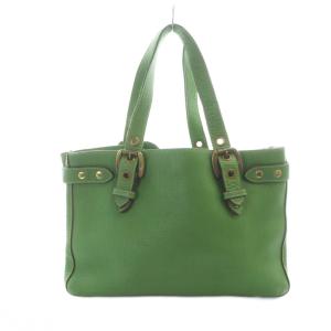 トートバッグ ハンドバッグ レザー ロゴ 緑 グリーン GY18 /MQ