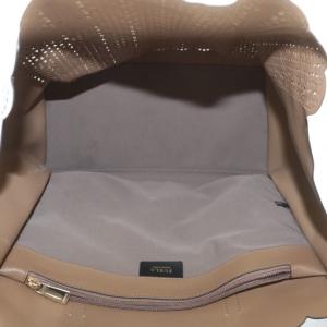 FURLA トートバッグ ハンド レザー パンチング ロゴ 白 ホワイト /XZ GY11