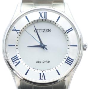 E031-S103720 腕時計 ウォッチ ソーラー ローマン 白文字盤 シルバー色 GY18 /MQ