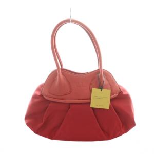 ハンドバッグ タグ付き レザー ナイロン ロゴ 赤 レッド GY18 /MQ