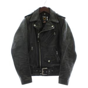 3131010 クラシックレーサー レザージャケット シングル 裏地チェック