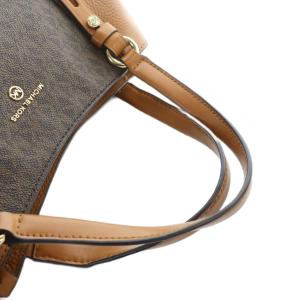 MICHAEL KORS ハンドバッグ ロゴ PVC レザー シグネチャー 茶 ブラウン 30F0G1AE2B GY18 /MQ