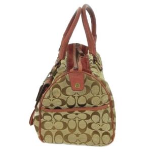 COACH ボストンバッグ ミニ ハンドバッグ キャンバス レザー シグネチャー ロゴ 赤 レッド 7064 /AO20