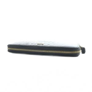 ANYA HINDMARCH 長財布 ウォレット 型押しクロコ ロゴ レザー ラウンドファスナー 黒 ブラック GY11 /MQ