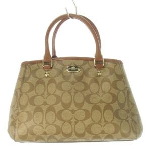 ハンドバッグ 2way ショルダーバッグ PVC レザー 革 ロゴ シグネチャー 茶 ブラウン /CK27