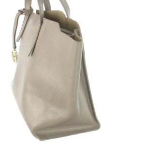 FURLA ハンドバッグ トートバッグ レザー 革 ロゴ チャーム付き グレージュ /CK24 GY18