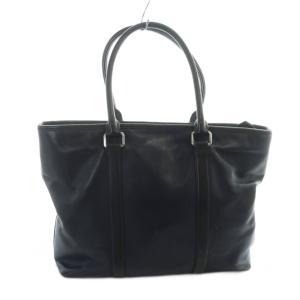 COACH F54758 トートバッグ ハンド レザー ロゴ 紺 ネイビー GY18 /MQ