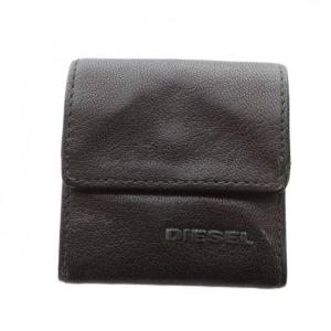 小銭入れ コインケース レザー ロゴ 茶 ブラウン GY18 /MQ