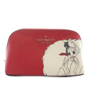 × ディズニー Disney 化粧ポーチ 小物入れ PVC レザー 101匹わんちゃん クルエラ ロゴ