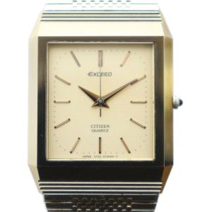 2730-271874 エクシード 腕時計 ウォッチ クォーツ スクエア ロゴ ゴールド色 GY18 /MQ