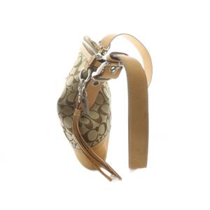 COACH 9362 ショルダーバッグ 斜めがけ ロゴ キャンバス レザー シグネチャー 茶 ブラウン GY18 /MQ