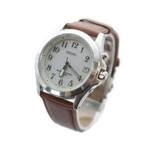 SEIKO 7B22-0AZ0 ソーラー デイト レザーベルト 7B22-0AZ0 腕時計 ウォッチ ソーラー カレンダー付き デイト レザー