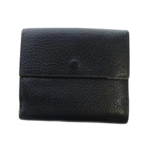 GUCCI 二つ折り財布 ウォレット 035 0959 レザー ロゴ 黒 ブラック GY18 /MQ OH