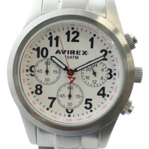 AX002M 腕時計 ウォッチ クォーツ ロゴ 白文字盤 クロノグラフ シルバー色 GY18 /MQ