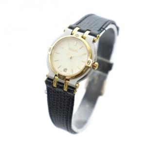 GUCCI 9000L 腕時計 ウォッチ クォーツ ロゴ レザーベルト カレンダー付き デイト ゴールド色 GY11