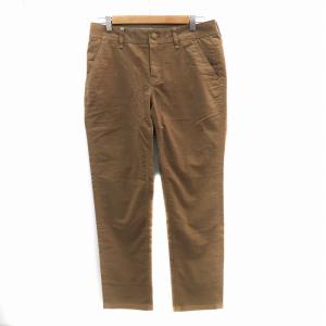 スリムパンツ ロング丈 44 XS 茶色 ブラウン /HO8 GY11