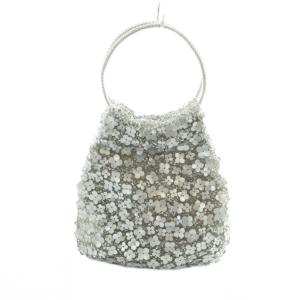 フィオリトゥーラ ハンドバッグ フラワー シルバーカラー