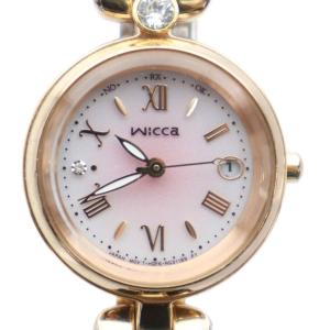 ジャンク品 ウィッカ wicca H0F6-R014498 腕時計 ウォッチ ソーラー カレンダー付き