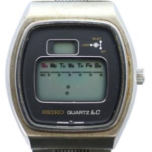 ジャンク品 0124-0030 腕時計 ウォッチ クォーツ デジタル ロゴ シルバー色 GY18 /MQ