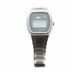 SEIKO ジャンク品 0124-0030 腕時計 ウォッチ クォーツ デジタル ロゴ シルバー色 GY18 /MQ