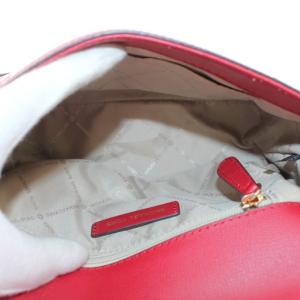 MICHAEL KORS ハンドバッグ ショルダー 2WAY レザー ハンドペイント スタッズ 総柄 ロゴ ゴールド金具 赤 レッド
