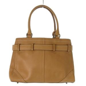 COACH ハンドバッグ レザー 革 タッセル チャーム シルバー金具 茶 ブラウン F08A70 /AO12 GY42