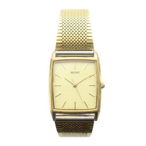 SEIKO 9021-5340 腕時計 ウォッチ クォーツ ロゴ スクエア ゴールド色 GY11 /MQ