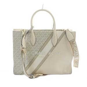 ミレラ MIRELLA  トートバッグ  ショルダーバッグ 2WAY ハンド PVC レザー ロゴ ベージュ