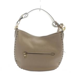 COACH 76436 ハンドバッグ ショルダー 2WAY レザー ロゴ 茶 ベージュ GY18 /MQ