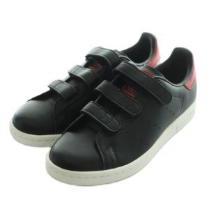 adidas STAN SMITH スニーカー シューズ US6.5 23.5cm 黒 ブラック 赤 レッド B92518