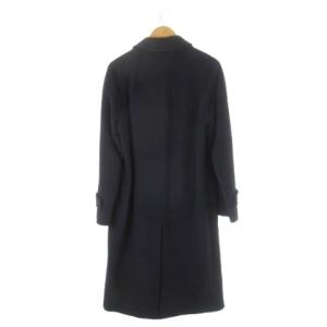 Aquascutum ステンカラーコート カシミヤ ロング丈 比翼 紺 ネイビー /CK2 GY13