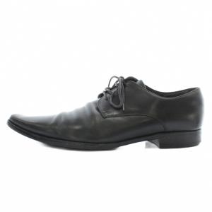DOLCE&GABBANA ビジネスシューズ ドレス 革靴 レザー ポインテッドトゥ レースアップ 5.5 24.5cm 黒 ブラック