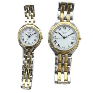 ジャンク品 3002 3001 ペアウォッチ クォーツ デイト カレンダー付き ローマン