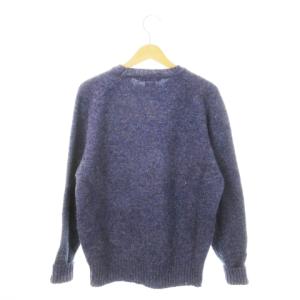 Polo by Ralph Lauren ニット セーター クルーネック 長袖 ウール ポニー刺繍 L 紫 パープル /MN27 GY18