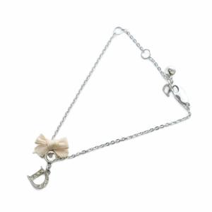 ブレスレット アクセサリー バングル リボン ロゴ シルバー色 GY18 /MQ OH