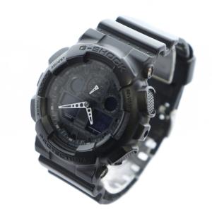 CASIO G-SHOCK GA-100 腕時計 ウォッチ クォーツ アナデジ ロゴ カレンダー付き 黒 ブラック GY18 /MQ