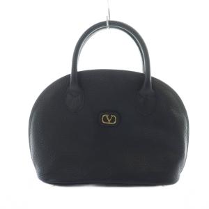 ハンドバッグ レザー ゴールド金具 黒 ブラック GY18 /MQ