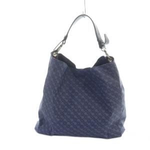 GHERARDINI ソフティ ワンショルダー バッグ トート ハンド ナイロン 総柄 ロゴ 紺 ネイビー GY11 /MQ