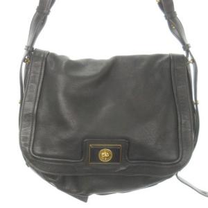 ワンショルダーバッグ レザー 牛革 本革 ロゴ 黒 ブラック /MN12 GY18