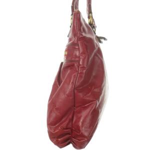 COACH デイジー ポピー リキッド グロス トートバッグ レザー タック ロゴ ハート 赤 レッド F20004