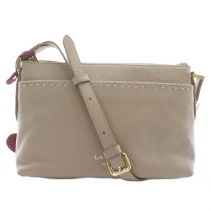 ブランリー サコッシュ ショルダーバッグ 牛革 レザー ロゴ ベージュ 483592 /XZ GY18