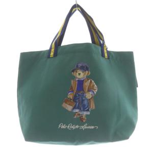 ポロベア エコバック ハンドバッグ トートバッグ 緑 グリーン /SR GY18
