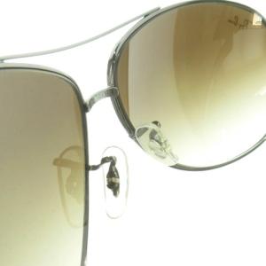 Ray-Ban サングラス メタルフレーム パイロット ティアドロップ ロゴ 67 13 130 黒 ブラック ブラウンカラーレンズ