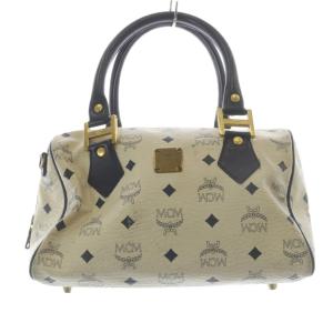 ボストンバッグ ハンドバッグ レザー ヴィセトス ロゴ 総柄 白 黒 ホワイト ブラック /SR GY1