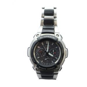 CASIO G-SHOCK MTG-1200 腕時計 ウォッチ ソーラー デイト カレンダー付き クロノグラフ 黒文字盤 シルバー色