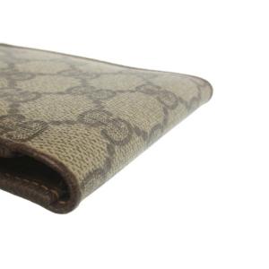 GUCCI 二つ折り財布 小銭入れあり レザー PVC GG柄 ロゴ 茶 ブラウン 01・03・411 /AH6 GY18