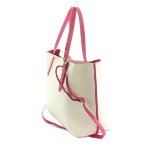 Samantha Thavasa DELUXE 2WAY トートバッグ ショルダーバッグ バイカラー 白 ホワイト ピンク /MI GY17