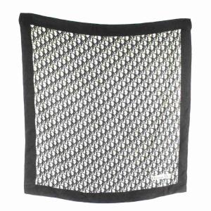 スカーフ シルク トロッター柄 ブラック