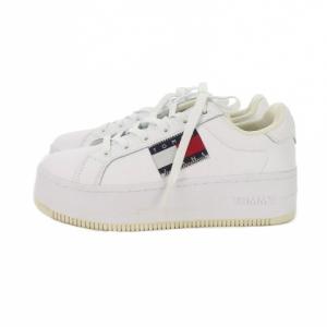 TOMMY JEANS プラットフォームスニーカー ローカット レースアップ ロゴ 23cm 白 ホワイト