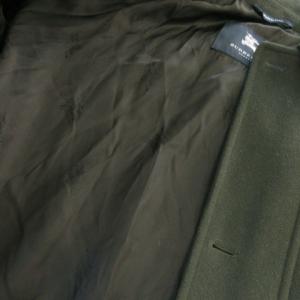 BURBERRY LONDON ステンカラーコート ジップアップ カシミヤ混 無地 52 XL 緑 グリーン /AO9 GY17
